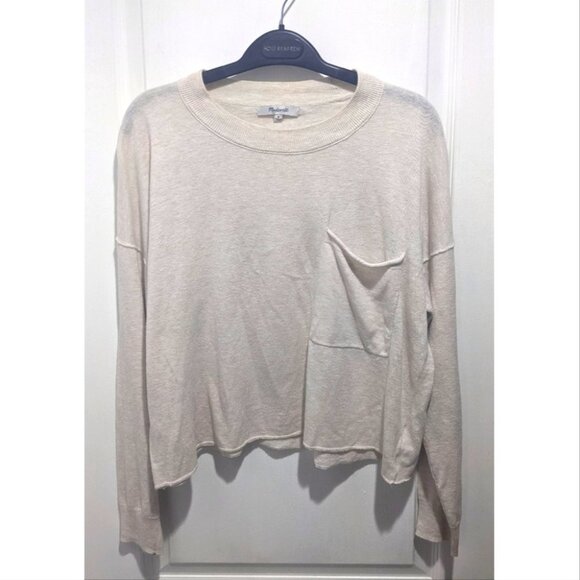Madewell | Lightweight Pocket Pullover Sweater in Heather Calico - Picture 2 of 10